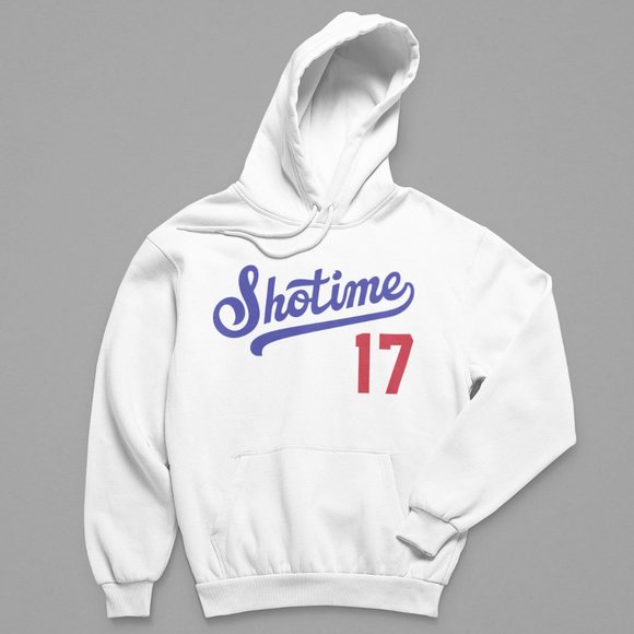 Other - NEW Shotime Shohei Ohtani Dodgers Fan Mashup Fleece Pullover Hoodie WHITE